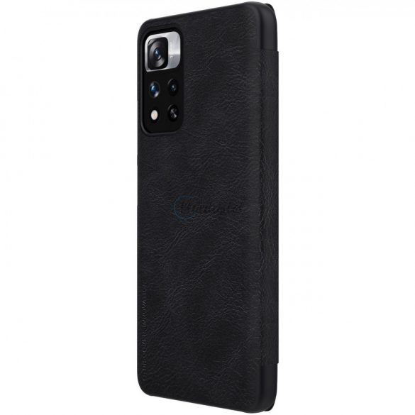 Nillkin Qin Husă Husă pentru Xiaomi Redmi Note 11 Pro + (China) / Redmi Note 11 Pro (China) / Mi11i HyperCharge Camera protecțieHolster Husă Flip Husă Negru