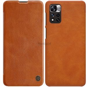 Nillkin Qin Husă Husă pentru Xiaomi Redmi Note 11 Pro + (China) / Redmi Note 11 Pro (China) / Mi11i HyperCharge Camera protecțieHolster Husă Flip Husă maro