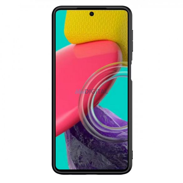 Husă cu textura Nillkin Husă întărită durabilă, cu un cadru de gel și nailon pe spate Samsung Galaxy M53 5G negru