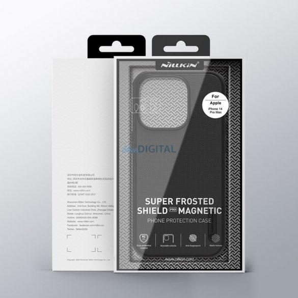 Husă magnetică Nillkin Super Frosted Shield Pro pentru iPhone 14 Pro Max 6.7 2022 Negru