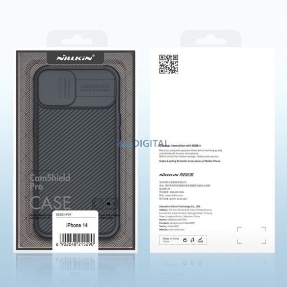 Nillkin CamShield Pro Husă iPhone 14 / iPhone 13 Armored Husă Camera protecțieNegru