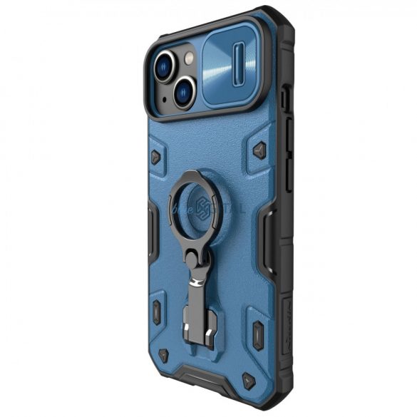 Nillkin CamShield Armor ProHusăiPhone 14Husăblindată cu suport inelar pentru cameră foto Albastru