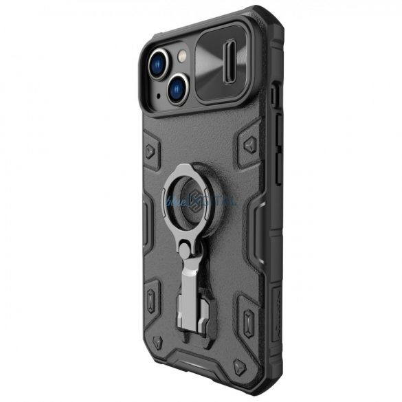 Nillkin CamShield Armor Pro Husă Husă iPhone 14 Plus Armor Husă with Camera Husă Ring Stand Negru