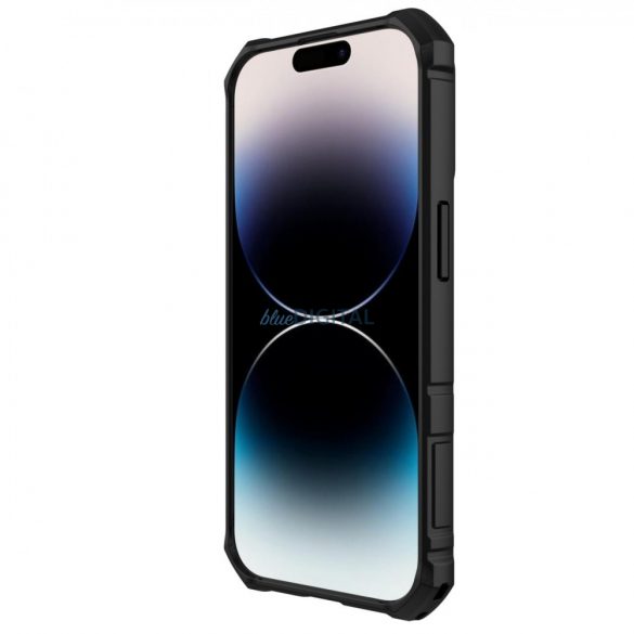 Husă Nillkin CamShield Armor Pro Husă iPhone 14 Pro Max Armor cu capac pentru cameră Suport inel albastru