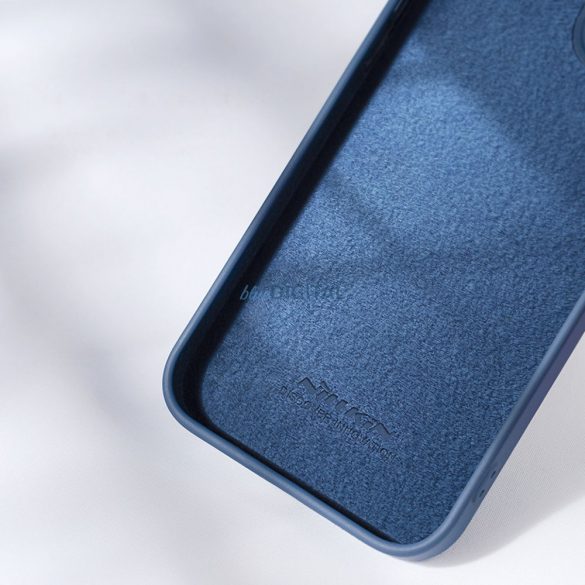 Nillkin CamShield Silky Silicon Husă pentru iPhone 14 Pro Max Husă de silicon cu Husă de cameră albastru