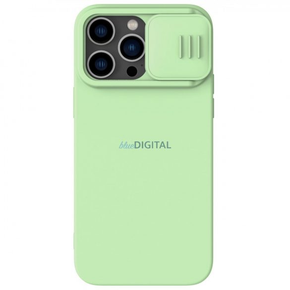 Husă Nillkin CamShield magnetică din silicon pentru iPhone 14 Pro Max Husă magnetică MagSafe cu protector pentru cameră verde