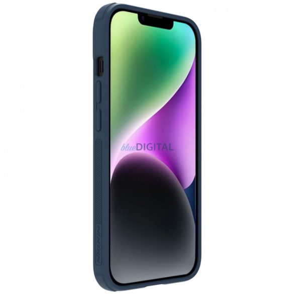 Nillkin Textured S Case Husă blindată pentru iPhone 14 Plus cu capac pentru cameră albastră