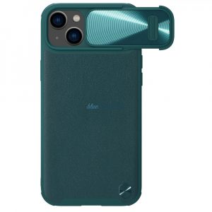 Husă Nillkin CamShield Leather S Husă iPhone 14 cu husă pentru cameră verde