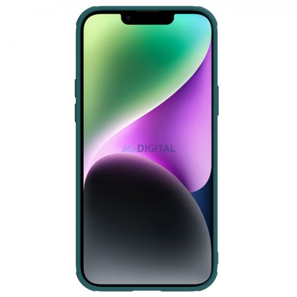 Husă Nillkin CamShield Leather S Husă iPhone 14 cu husă pentru cameră verde