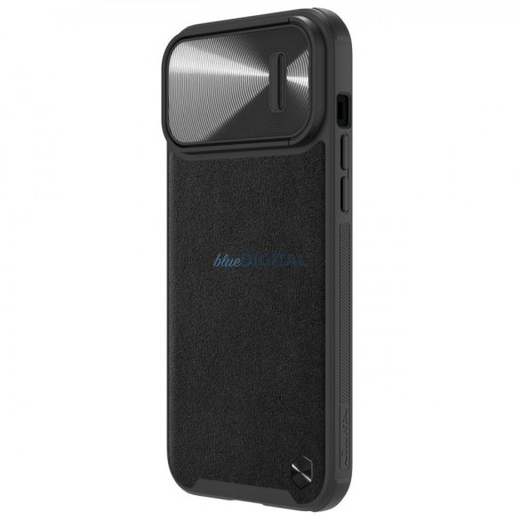 Nillkin CamShield Leather S Husă iPhone 14 Pro Husă cu Husă pentru camera foto negru