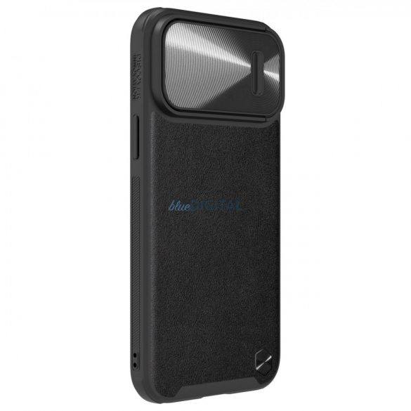 Nillkin CamShield Leather S Husă iPhone 14 Pro Husă cu Husă pentru camera foto negru