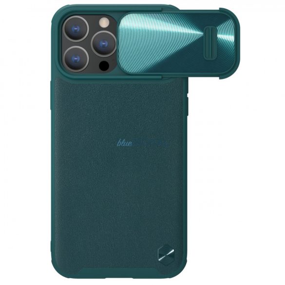 Husă Nillkin CamShield Leather S Husă iPhone 14 Pro Max cu husă pentru cameră verde