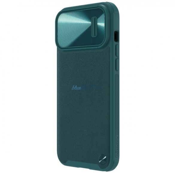 Husă Nillkin CamShield Leather S Husă iPhone 14 Pro Max cu husă pentru cameră verde