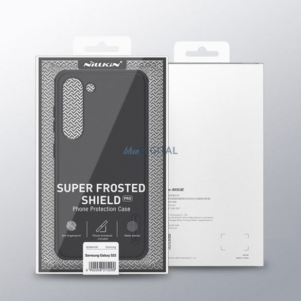 Husa Nillkin Super Frosted Shield Pro pentru husa blindata Samsung Galaxy S23+ + suport telefon albastru