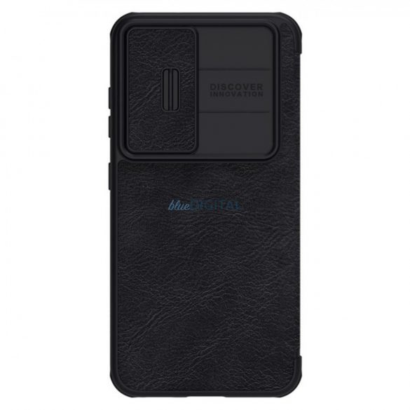 Husă Nillkin Qin Leather Pro pentru Samsung Galaxy S23+ husă cu clapă pentru cameră, neagră