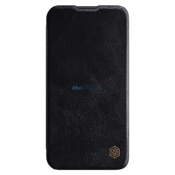 Husă Nillkin Qin Leather Pro pentru Samsung Galaxy S23+ husă cu clapă pentru cameră, neagră