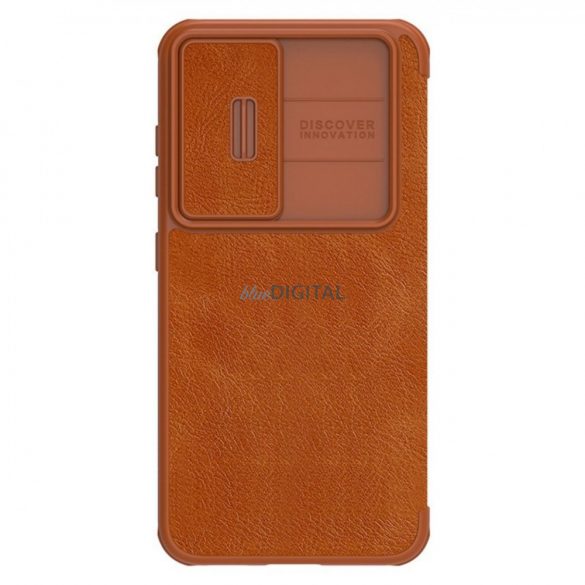 Husă Nillkin Qin Leather Pro pentru Samsung Galaxy S23+ husă cu clapă pentru cameră maro