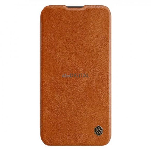 Husă Nillkin Qin Leather Pro pentru Samsung Galaxy S23+ husă cu clapă pentru cameră maro