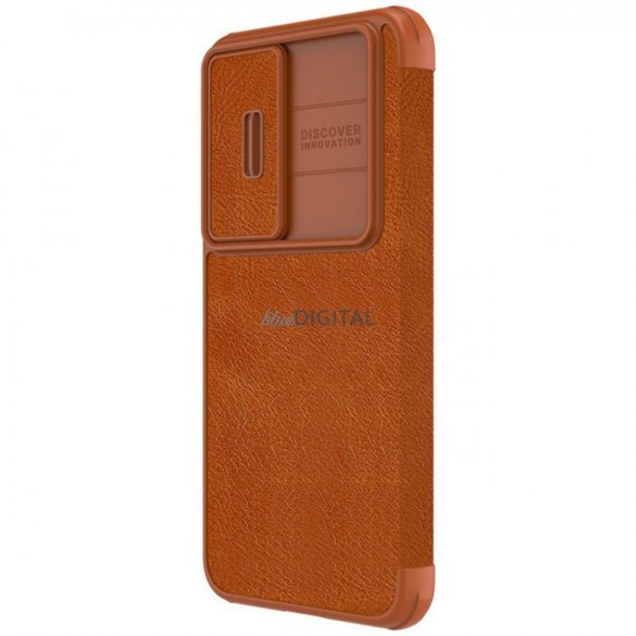 Husă Nillkin Qin Leather Pro pentru Samsung Galaxy S23+ husă cu clapă pentru cameră maro