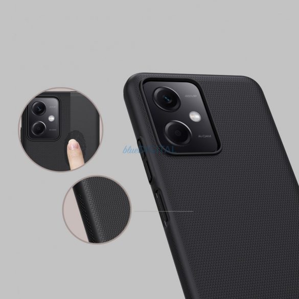 Husa Nillkin Super Frosted Shield pentru Xiaomi Redmi Note 12 5G / Poco X5 5G husa + suport telefon negru