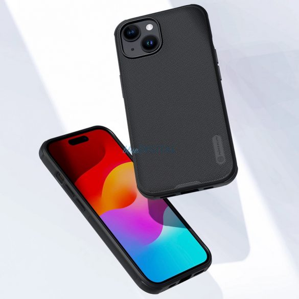 Husă magnetică Nillkin Super Frosted Shield Pro pentru iPhone 15 - neagră