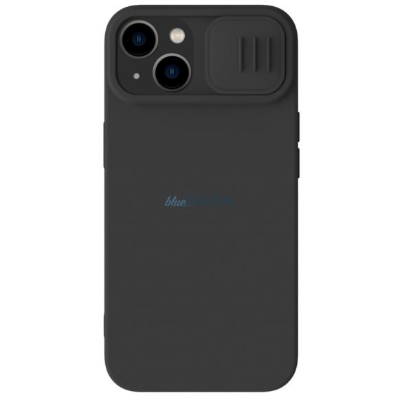 Silikonowe etui Nillkin CamShield Silky Silicone Case pentru iPhone 15 Plus z osłoną na aparat - czarne