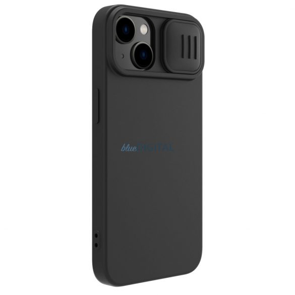 Silikonowe etui Nillkin CamShield Silky Silicone Case pentru iPhone 15 Plus z osłoną na aparat - czarne