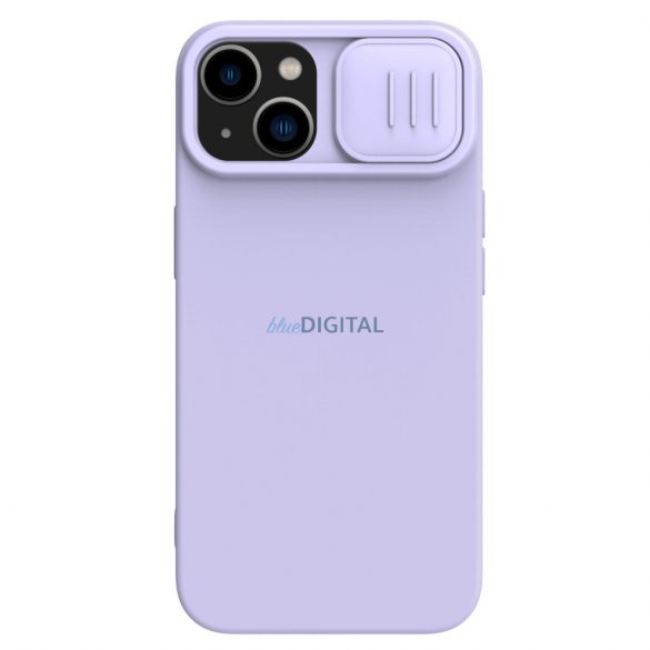 Silikonowe și Nillkin CamShield Silky Silicone Case pentru iPhone 15 Plus pentru aparate - fioletowe