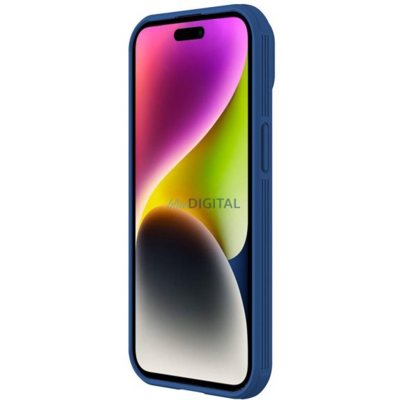 Husă magnetică Nillkin CamShield Pro pentru iPhone 15 cu husă pentru cameră - albastră