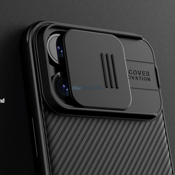 Pancerne și Nillkin CamShield Pro Magnetic Case pentru iPhone 15 Pro pentru aparate - niebieskie