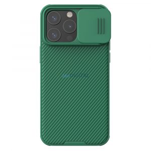 Husă magnetică blindată Nillkin CamShield Pro pentru iPhone 15 Pro cu capac pentru cameră - verde