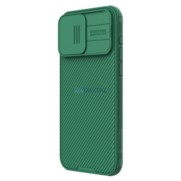 Husă magnetică blindată Nillkin CamShield Pro pentru iPhone 15 Pro cu capac pentru cameră - verde