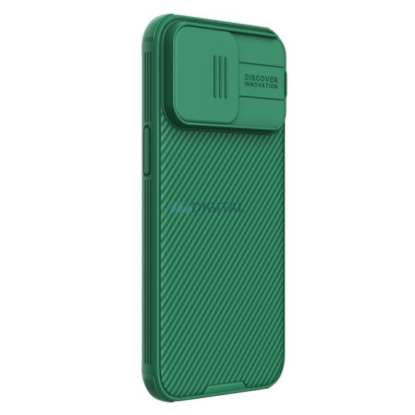 Husă magnetică blindată Nillkin CamShield Pro pentru iPhone 15 Pro cu capac pentru cameră - verde