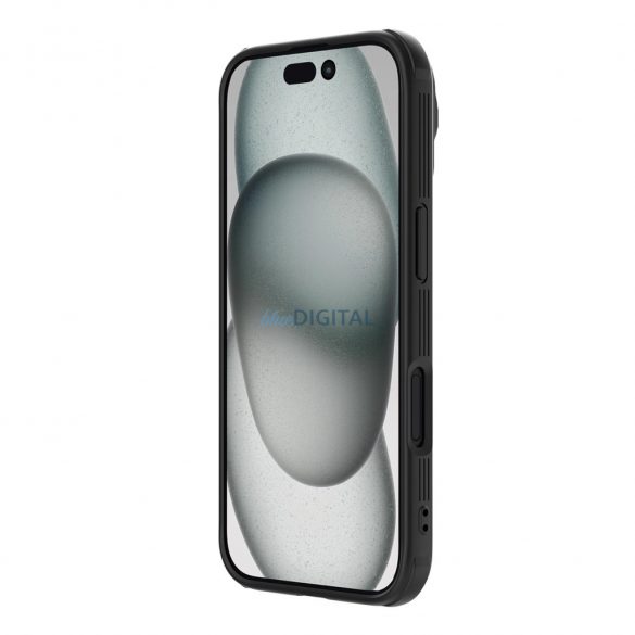 Nillkin CamShield Prop Case cu protecție pentru obiectivul camerei și suport pentru iPhone 16 Pro - Negru