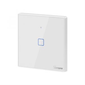 Sonoff T2EU1C-TX Comutator comutator tactil pentru un singur canal Buton Wi-Fi Alb (IM190314015)