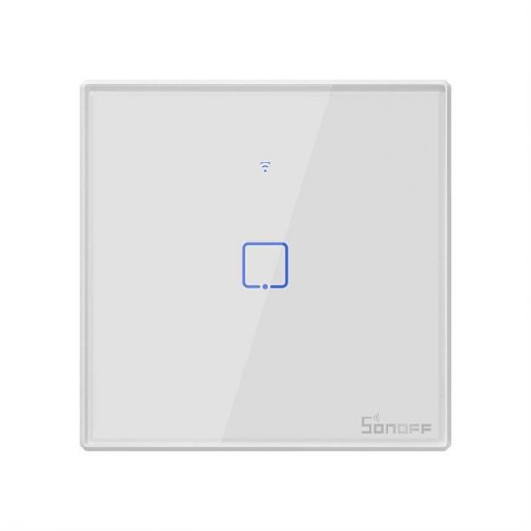 Sonoff T2EU1C-TX Comutator comutator tactil pentru un singur canal Buton Wi-Fi Alb (IM190314015)