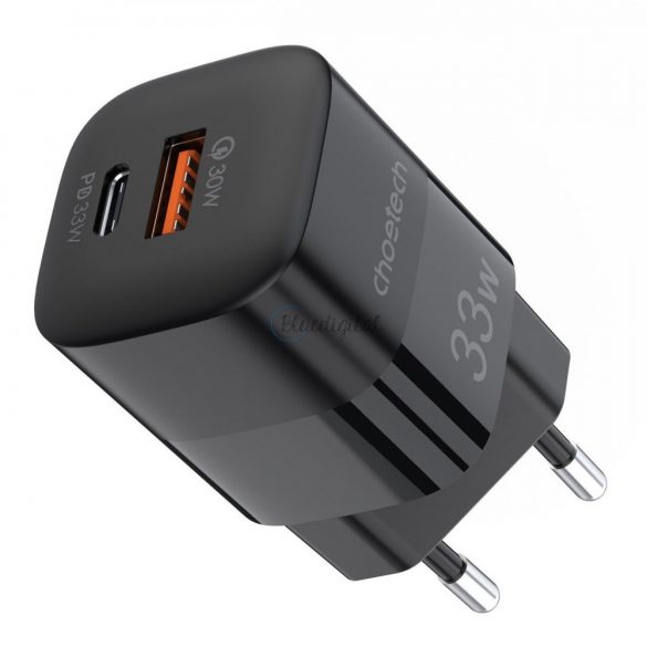 Choetech Încărcător rapid USB de perete USB tip C PD QC 33W negru (PD5006)