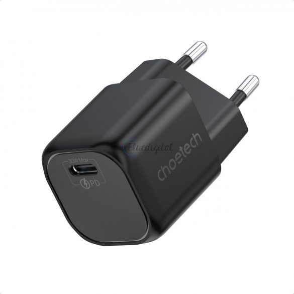 Încărcător USB Choetech GaN tip C PD 30W negru (PD5007)