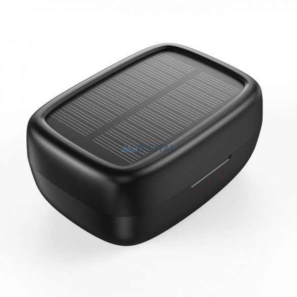 Căști fără fir Choetech TWS cu panou solar negru (BH-T09)