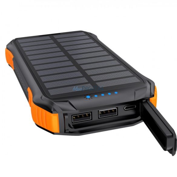 Choetech powerbank solar cu încărcare inductivă 10000mAh Qi 5W portocaliu (B659)