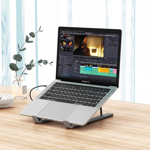 Podstawka pod laptopa 7w1 Choetech HUB-M48 PD USB-C SD TF USB-A HDMI 100W + cablu USB-C - szara