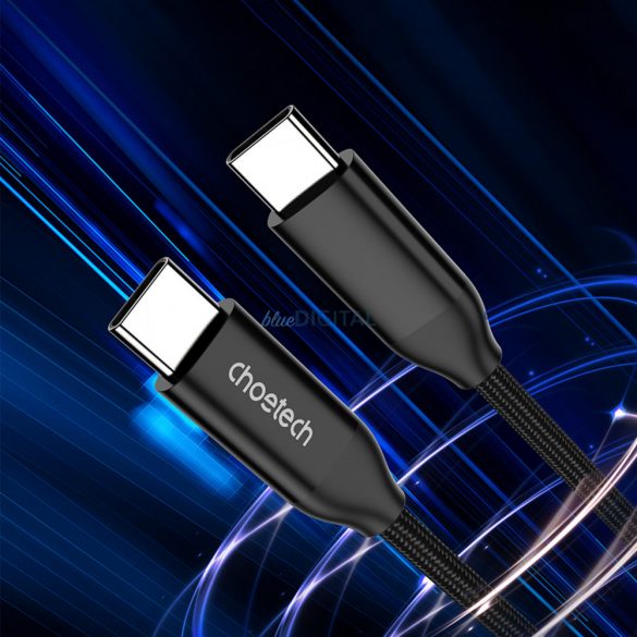 Cablu de încărcare și date Choetech USB-C - USB-C PD3.1 240W 480 Mbps 2m negru (XCC-1036)