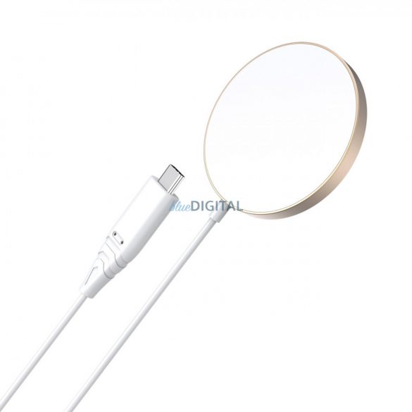 Încărcător wireless magnetic Choetech 15W MagSafe pentru iPhone 12/13/14 gold (T518-F-GO)