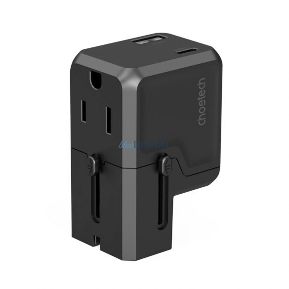 Choetech PD6038 USB-C USB-A PD 20W încărcător de călătorie USA EU UK AU - Negru