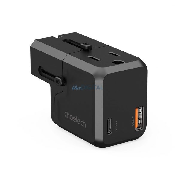 Choetech PD6038 USB-C USB-A PD 20W încărcător de călătorie USA EU UK AU - Negru