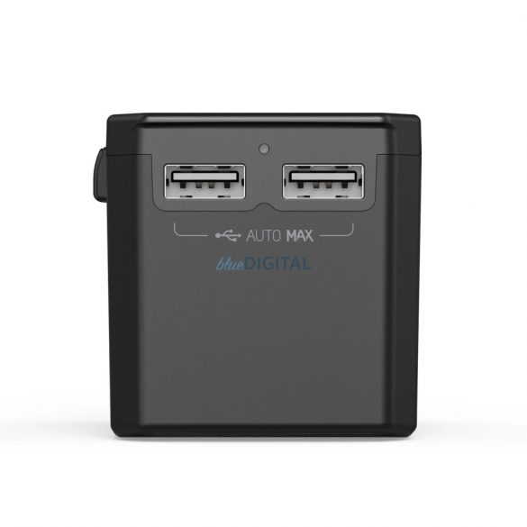 Choetech PD6045 USB-C USB-A 45W GaN încărcător de călătorie cu mufe US EU UK AU - Negru