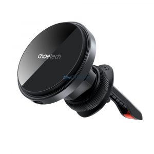 Suport auto magnetic Choetech T204-F cu încărcare wireless de 15W - negru