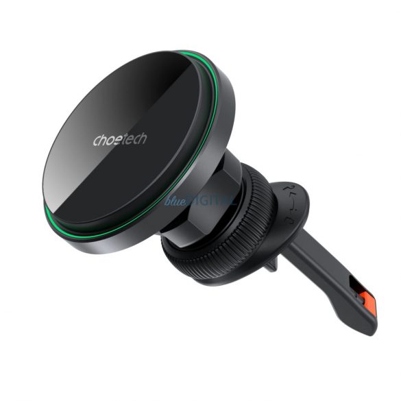 Suport auto magnetic Choetech T204-F cu încărcare wireless de 15W - negru