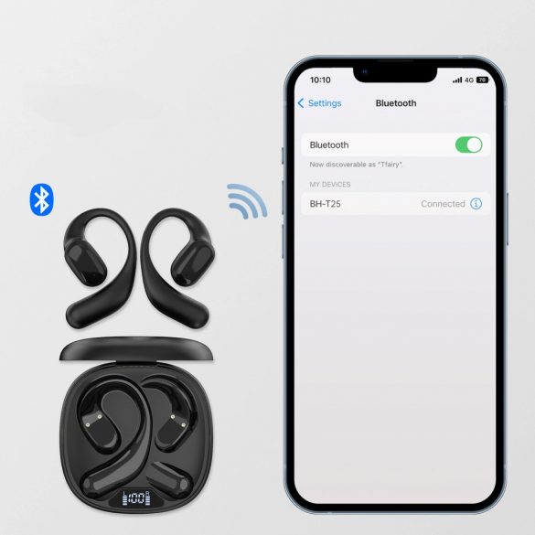 Căști wireless TWS Bluetooth 5.3 Choetech OWS - negru