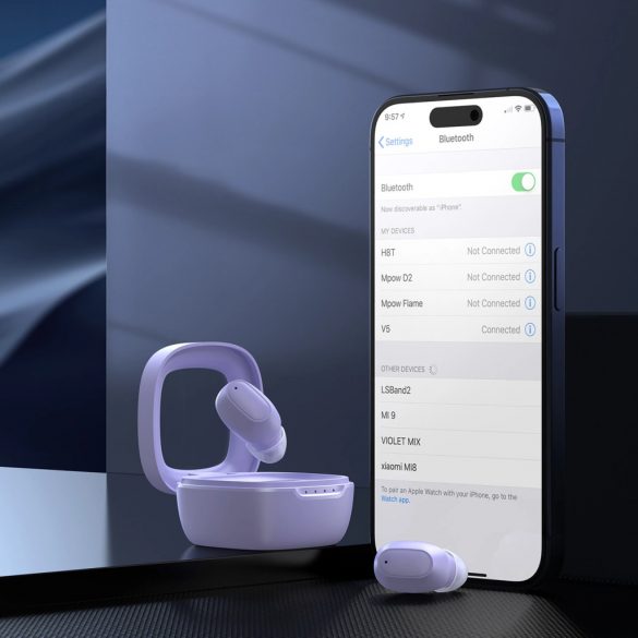 Căști wireless TWS Bluetooth 5.3 Choetech MEMS - violet